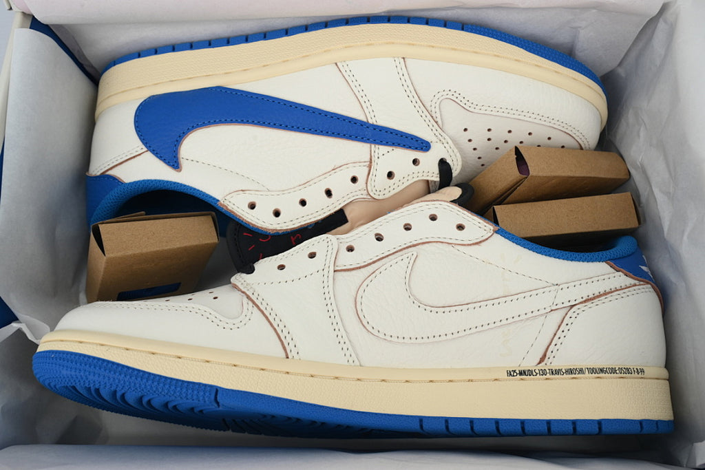 Fragment Design x Travis Scott x Air Jordan 1 Retro Low Basketball Shoes