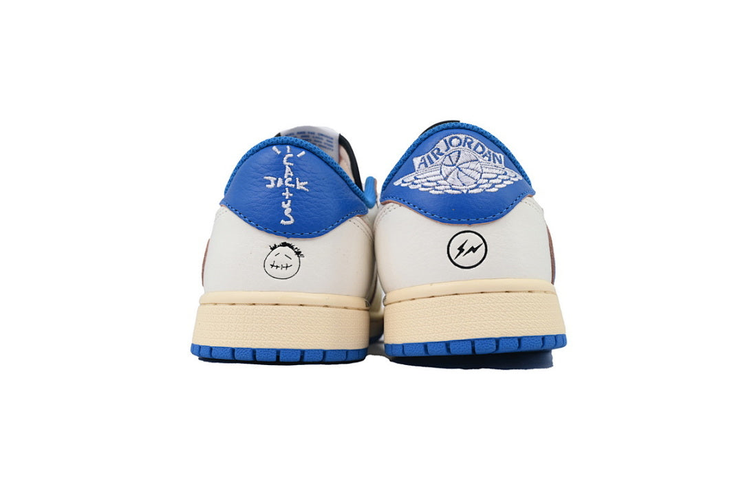 Fragment Design x Travis Scott x Air Jordan 1 Retro Low Basketball Shoes