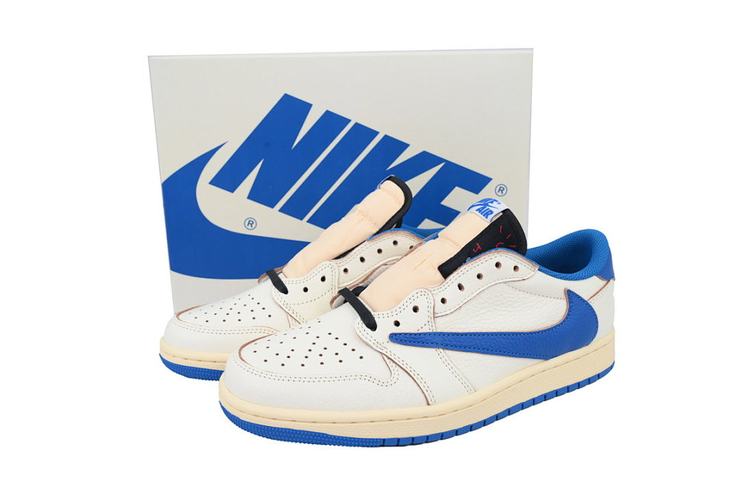 Fragment Design x Travis Scott x Air Jordan 1 Retro Low Basketball Shoes