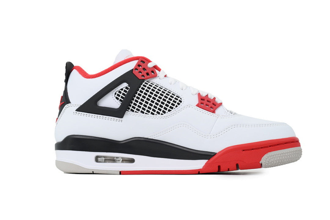 Air Jordan 4 Retro Basketball Shoes White Red Black Size US7-US12