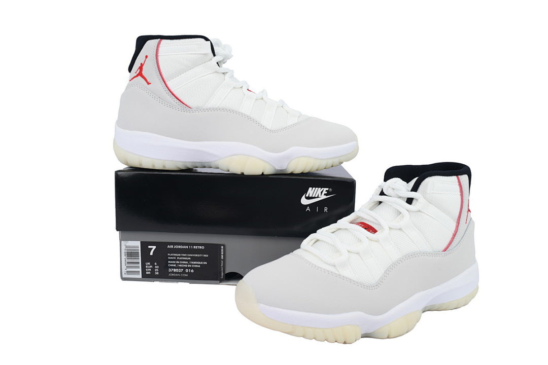Air Jordan 11 Retro "Platinum Tint" Basketball Sneakers Size US 7-US 12