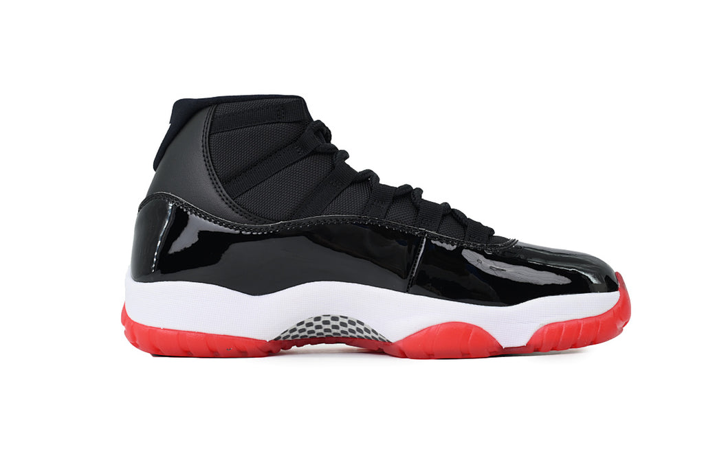 High-Top Air Jordan 11 Retro "Bred" Basketball Sneakers Black Red Size US 7-US 12