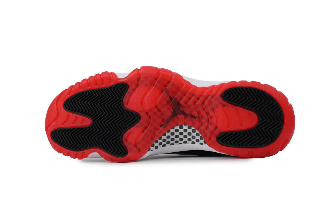 High-Top Air Jordan 11 Retro "Bred" Basketball Sneakers Black Red Size US 7-US 12