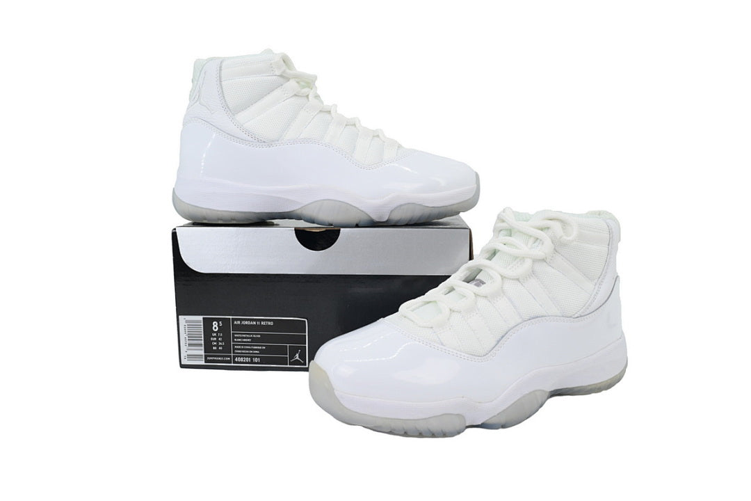 Air Jordan 11 Retro Silver Anniversary Basketball Sneakers