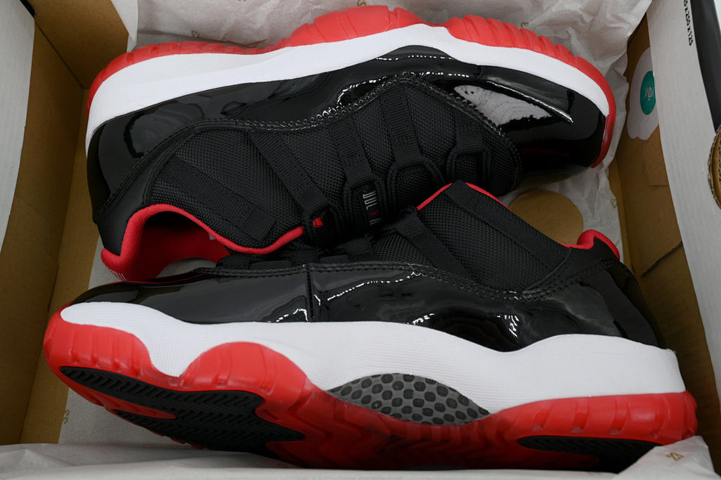 Air Jordan 11 Retro Low Basketball Sneakers White Black Red