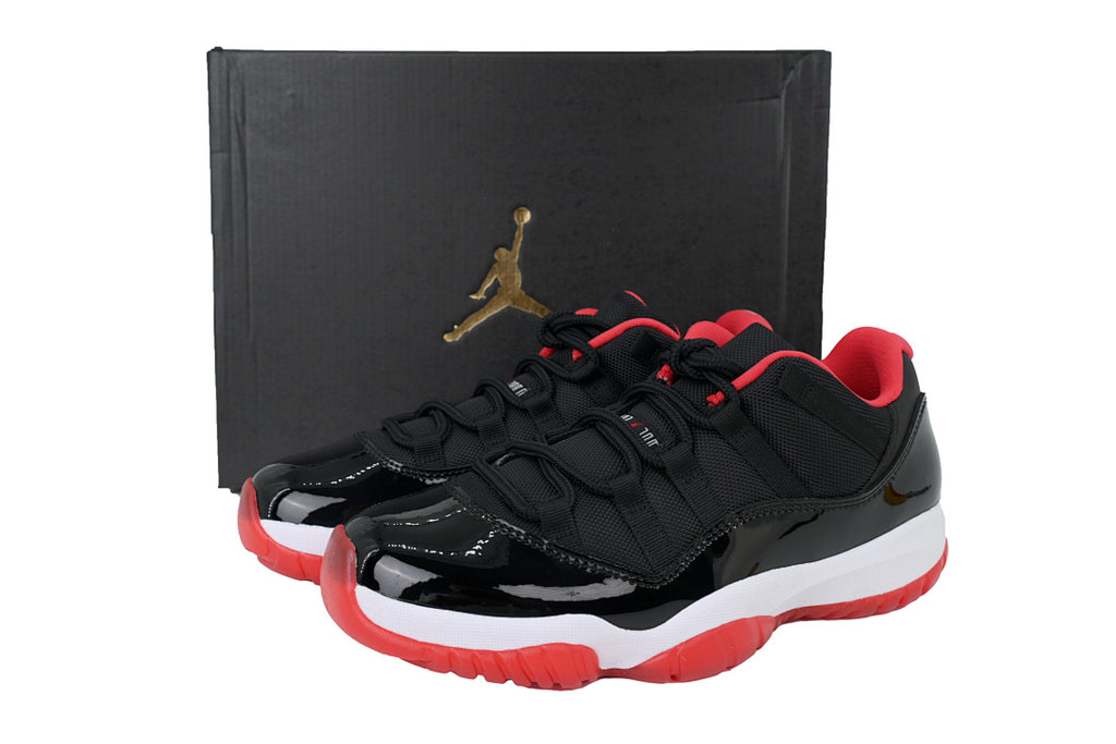 Air Jordan 11 Retro Low Basketball Sneakers White Black Red