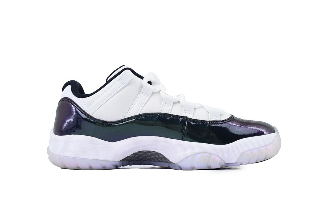 Air Jordan 11 Retro Low Emerald Basketball Sneakers White Black