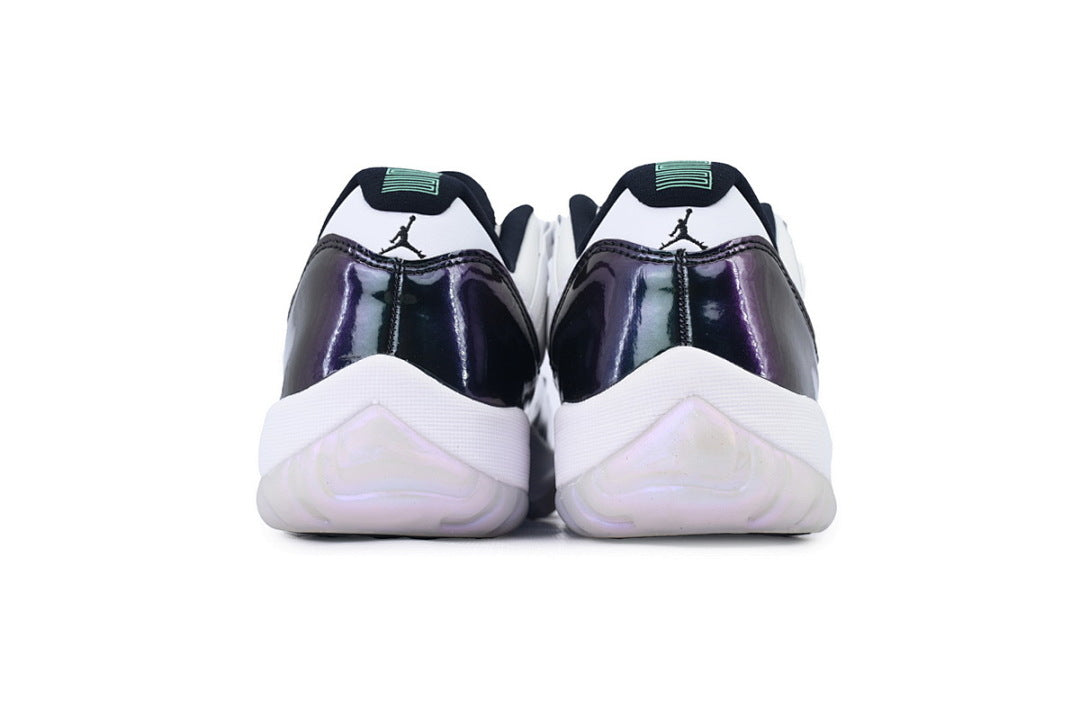 Air Jordan 11 Retro Low Emerald Basketball Sneakers White Black