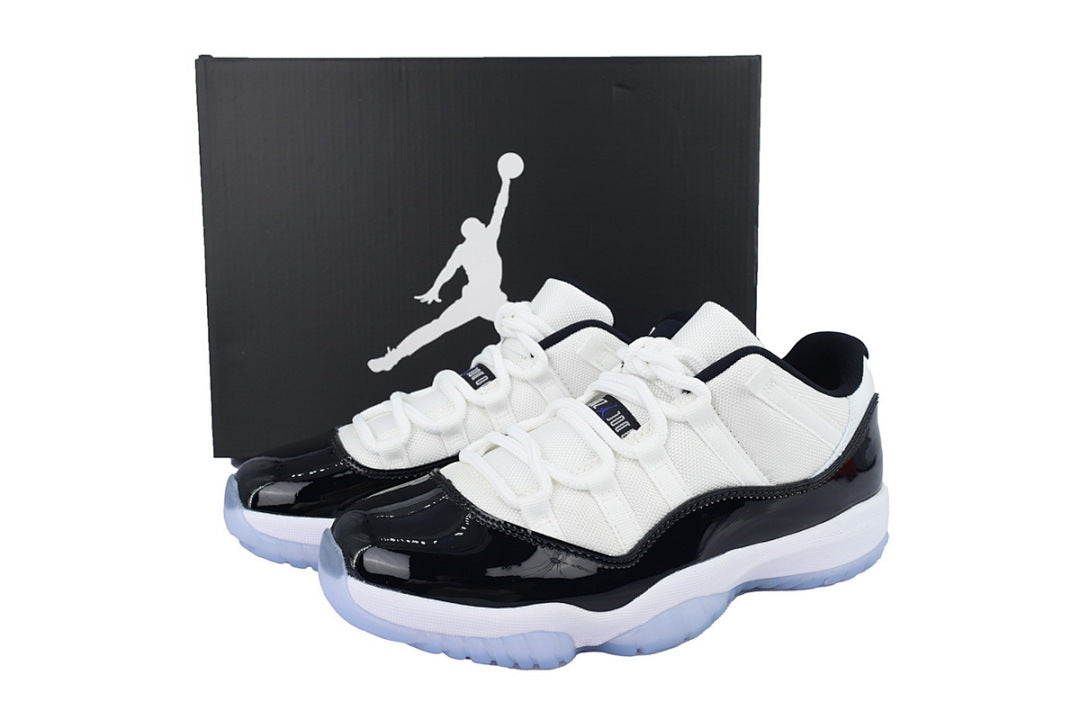 Air Jordan 11 Retro Low Basketball Sneakers Black White