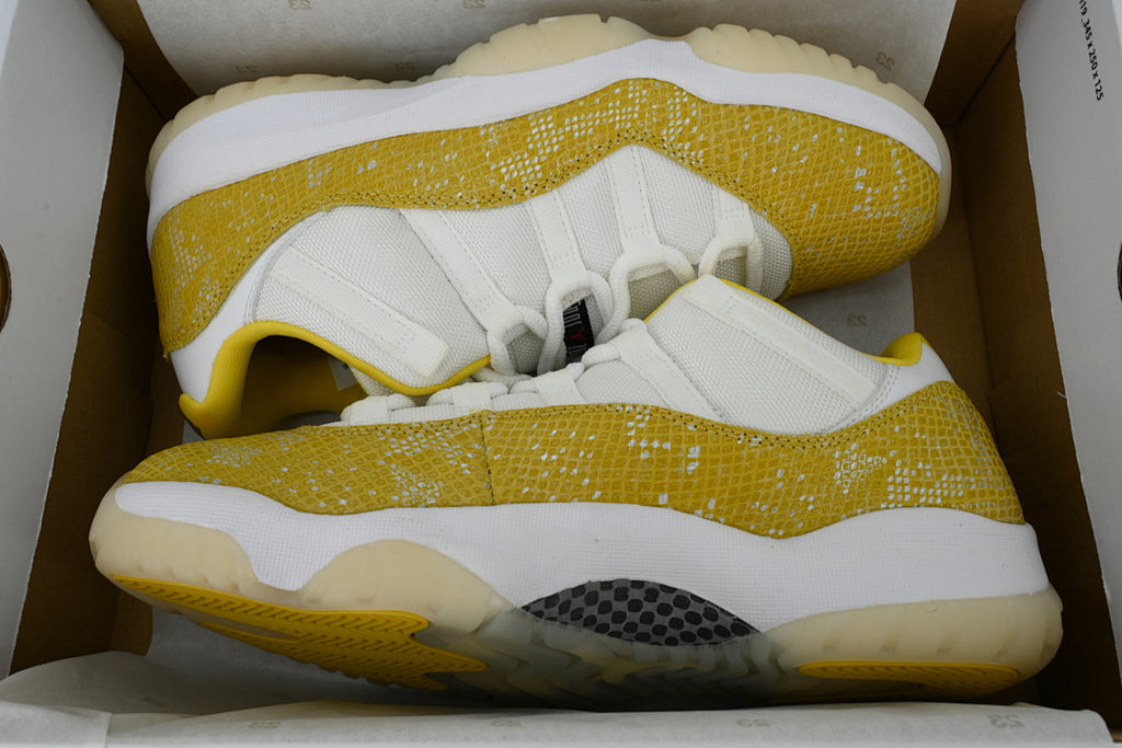 Air Jordan 11 Retro Low Basketball Sneakers White Yellow