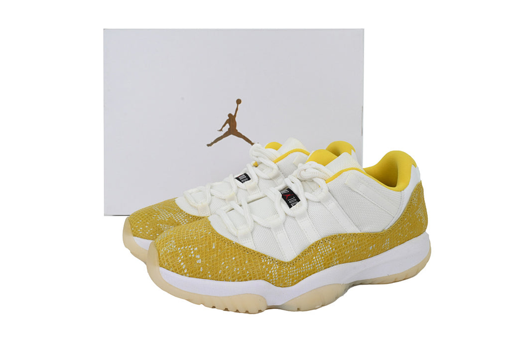 Air Jordan 11 Retro Low Basketball Sneakers White Yellow