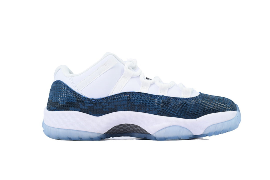 Air Jordan 11 Retro Low Navy Snakeskin Basketball Sneakers