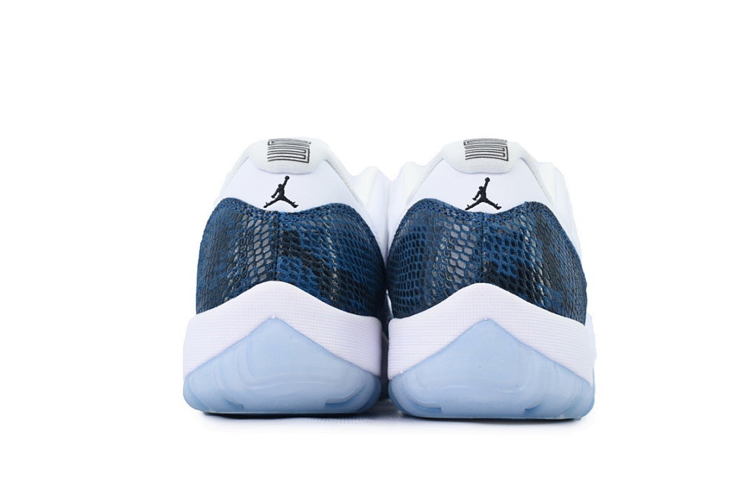 Air Jordan 11 Retro Low Navy Snakeskin Basketball Sneakers