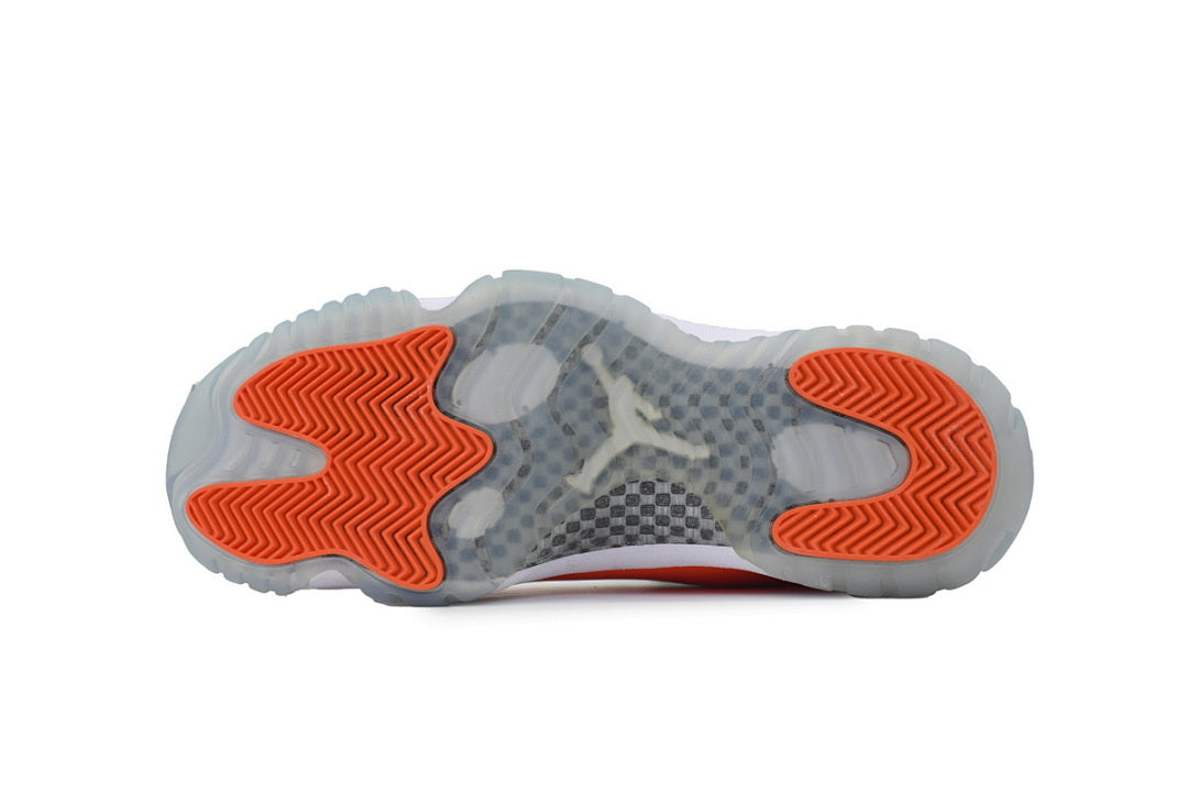 Air Jordan 11 Retro High-Top Men Basketball Shoes White Orange