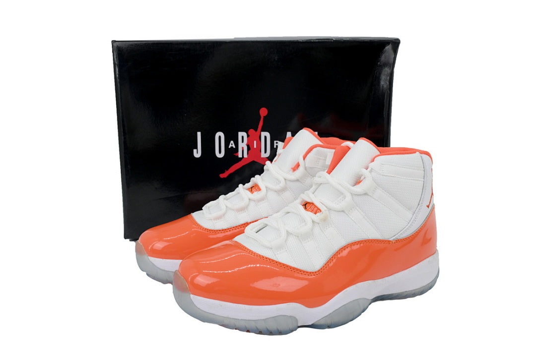 Air Jordan 11 Retro High-Top Men Basketball Shoes White Orange