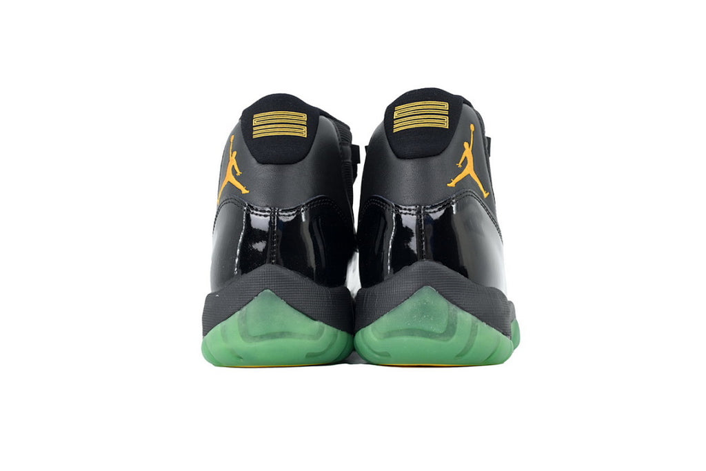 Air Jordan 11 Retro Basketball Shoes Black Green