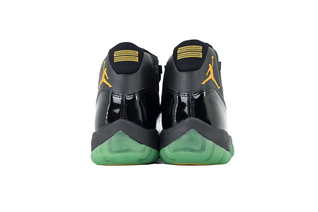 Air Jordan 11 Retro Basketball Shoes Black Green