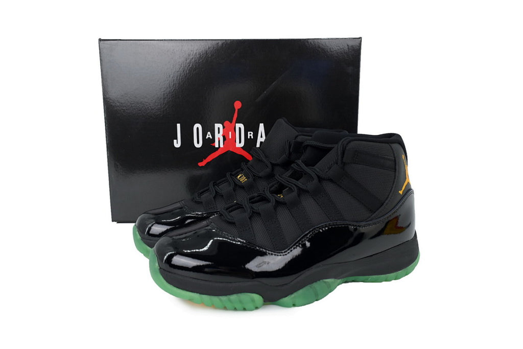 Air Jordan 11 Retro Basketball Shoes Black Green