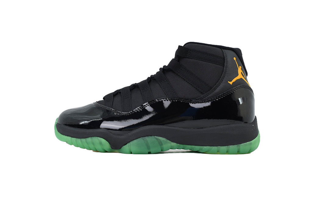 Air Jordan 11 Retro Basketball Shoes Black Green