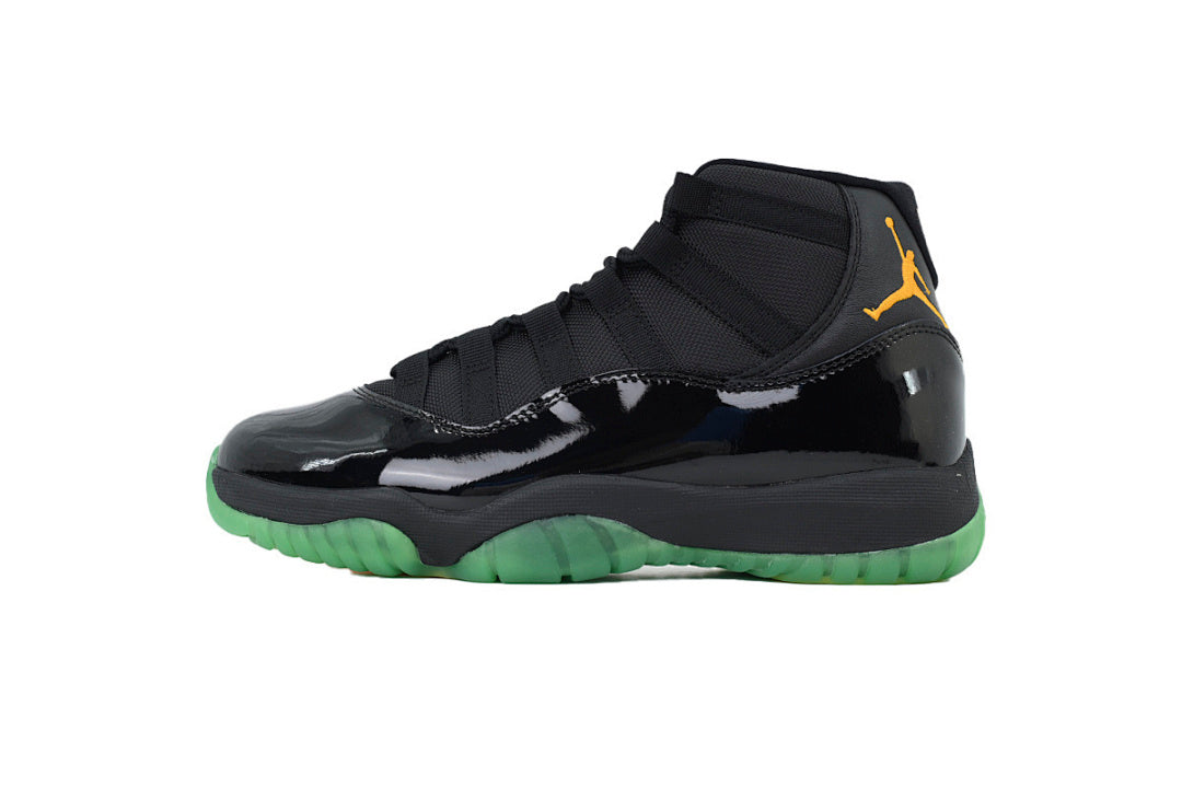 Air Jordan 11 Retro Basketball Shoes Black Green