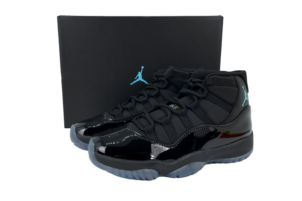 Air Jordan 11 Retro "Gamma" Men's Shoes Black/Gamma-Blue/Black Size US 4-US 12