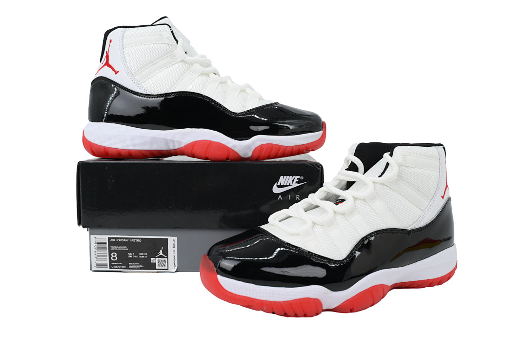Air Jordan 11 Retro High-Top Casual Running Shoes White Black Red Men Basketball Shoes
