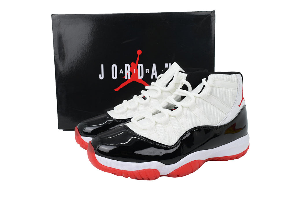 Air Jordan 11 Retro High-Top Casual Running Shoes White Black Red Men Basketball Shoes