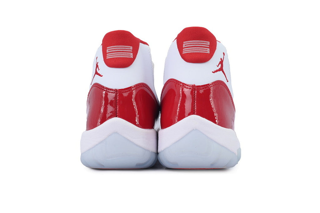 Air Jordan 11 Retro Cherry Basketball Sneakers White Red Size US 4-US 12