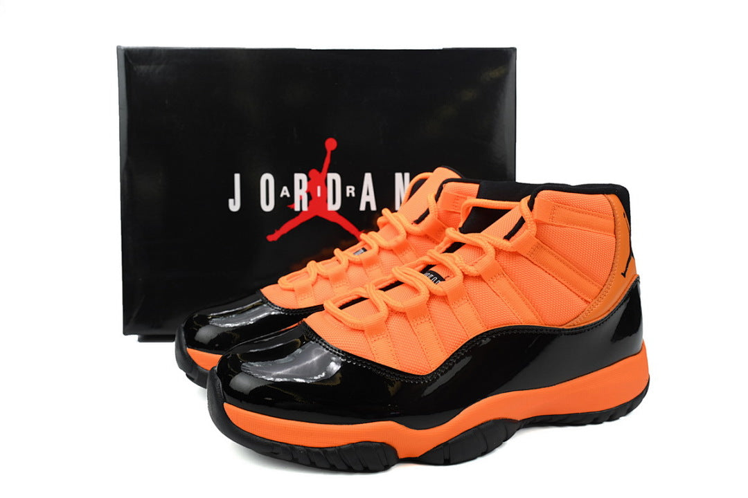 Air Jordan 11 Retro High-Top Men Basketball Shoes Black Orange