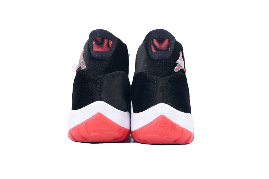 Air Jordan 11 Retro 'Bred Velvet' Sneakers Size US 4-US 12