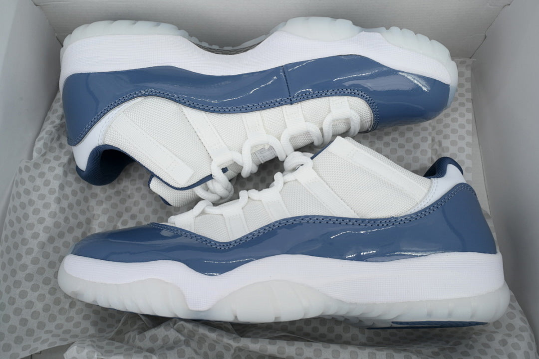 Air Jordan 11 Retro Low Midnight Navy Basketball Sneakers White Blue
