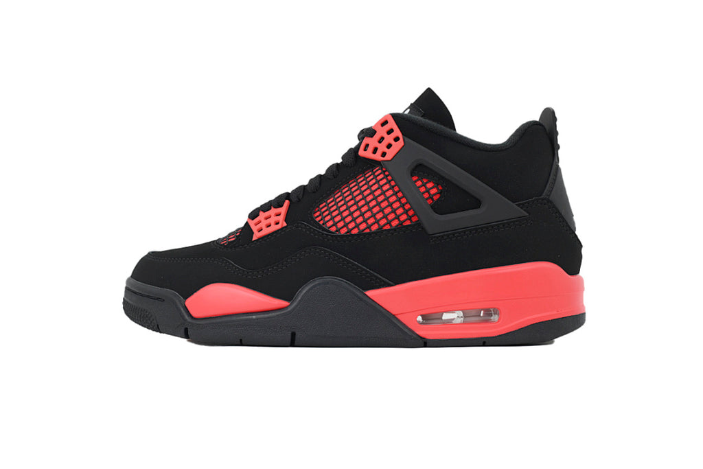 Air Jordan 4 Retro Basketball Shoes Black Red US7-US12