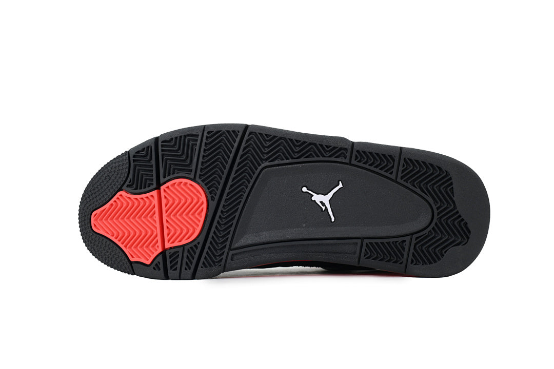 Air Jordan 4 Retro Basketball Shoes Black Red US7-US12