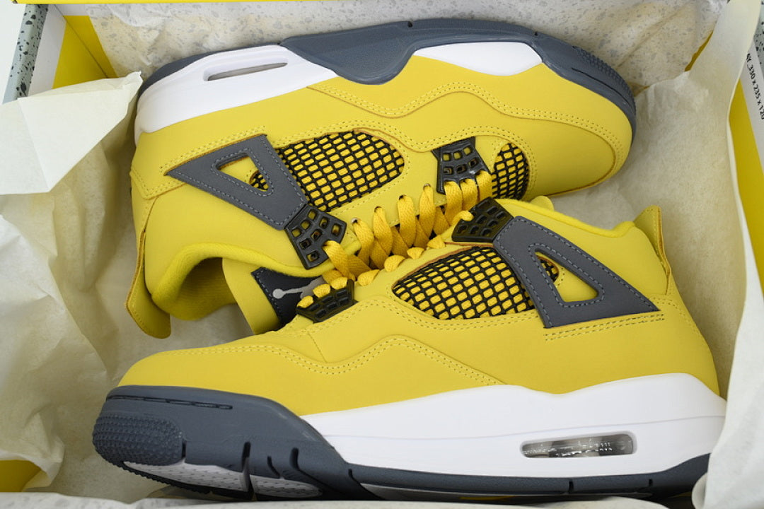 Air Jordan 4 Retro Basketball Shoes Yellow