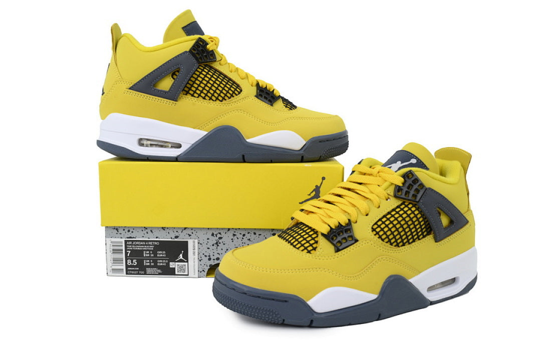 Air Jordan 4 Retro Basketball Shoes Yellow