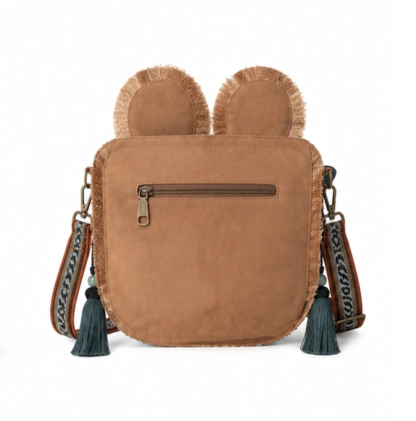 Intangible Cultural Heritage-Style Tiger Head Bag Plush Crossbody Handbag