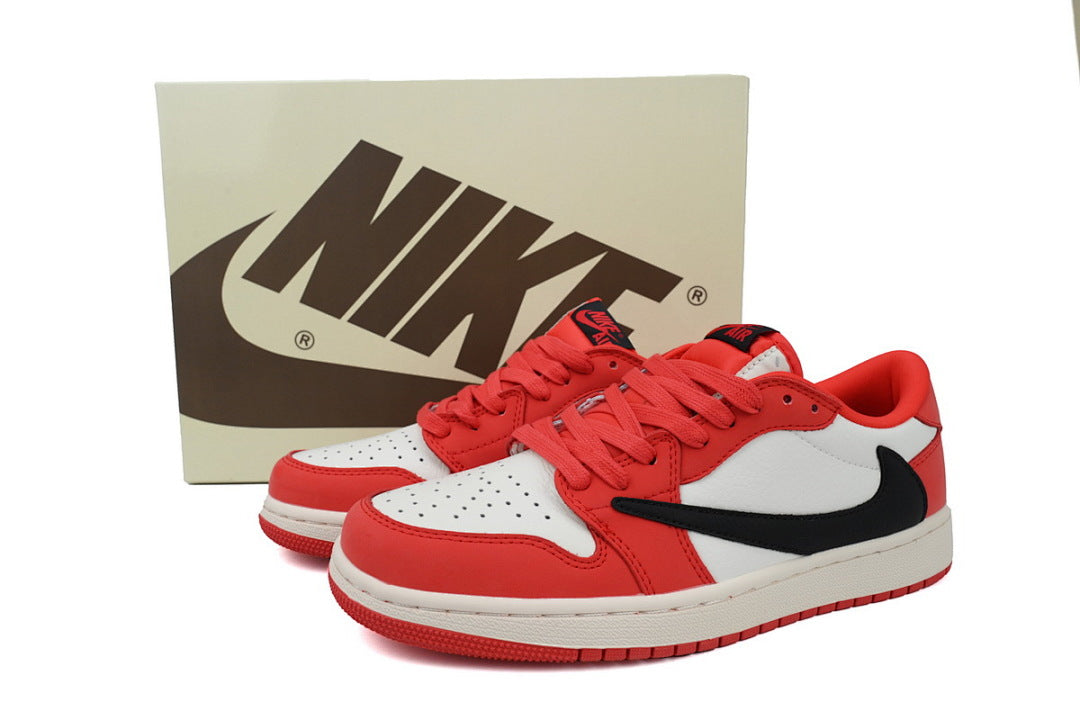 Travis Scott x Air Jordan 1 Low Red Sneakers