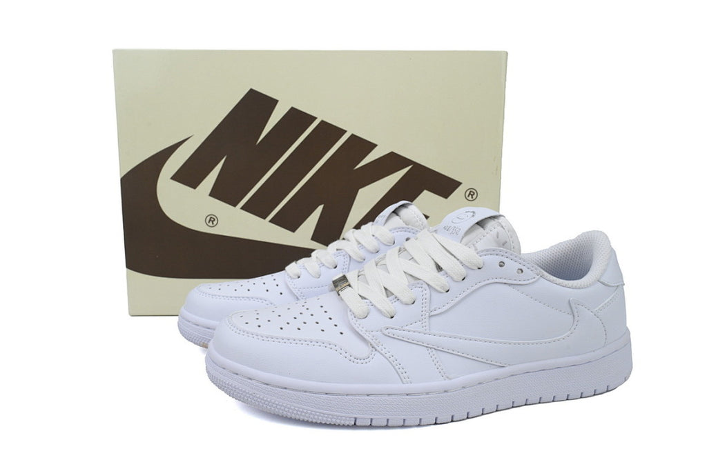 Travis Scott x Air Jordan 1 Low White Sneakers
