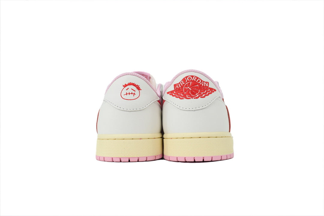 Travis Scott x Air Jordan 1 Retro Low OG 'Sail Tropical Pink'Basketball Shoes