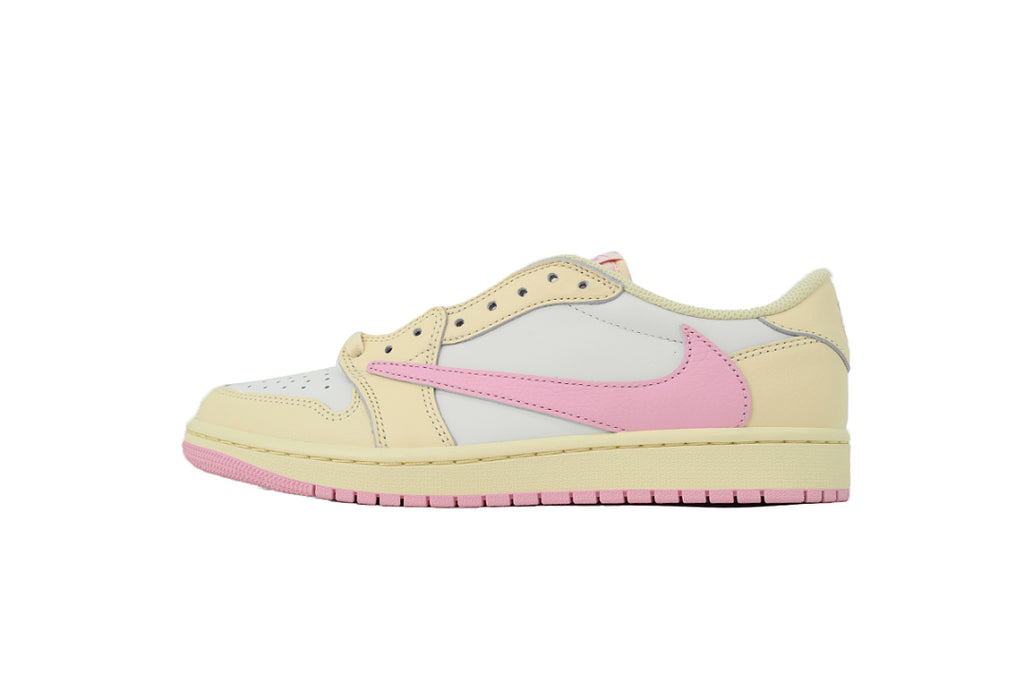 Travis Scott x Air Jordan 1 Retro Low OG 'Muslin Pink' Basketball Shoes