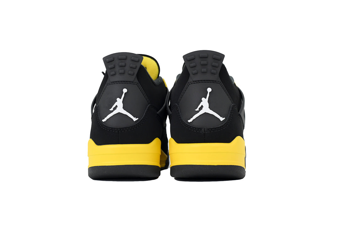 Air Jordan 4 Retro Basketball Shoes Black Yellow