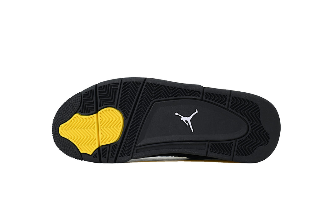 Air Jordan 4 Retro Basketball Shoes Black Yellow