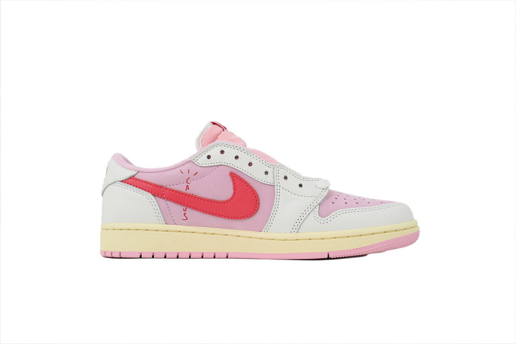 Travis Scott x Air Jordan 1 Retro Low OG 'Sail Tropical Pink'Basketball Shoes