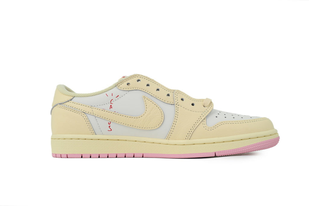 Travis Scott x Air Jordan 1 Retro Low OG 'Muslin Pink' Basketball Shoes