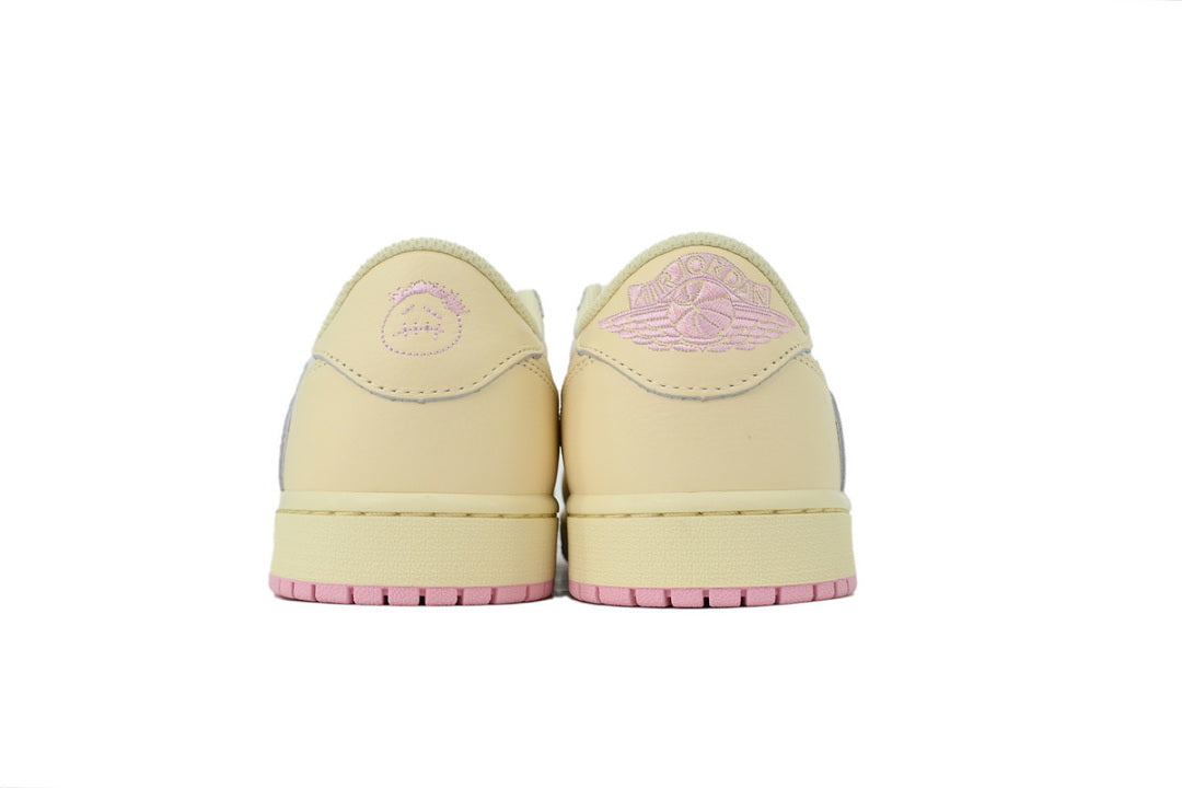 Travis Scott x Air Jordan 1 Retro Low OG 'Muslin Pink' Basketball Shoes