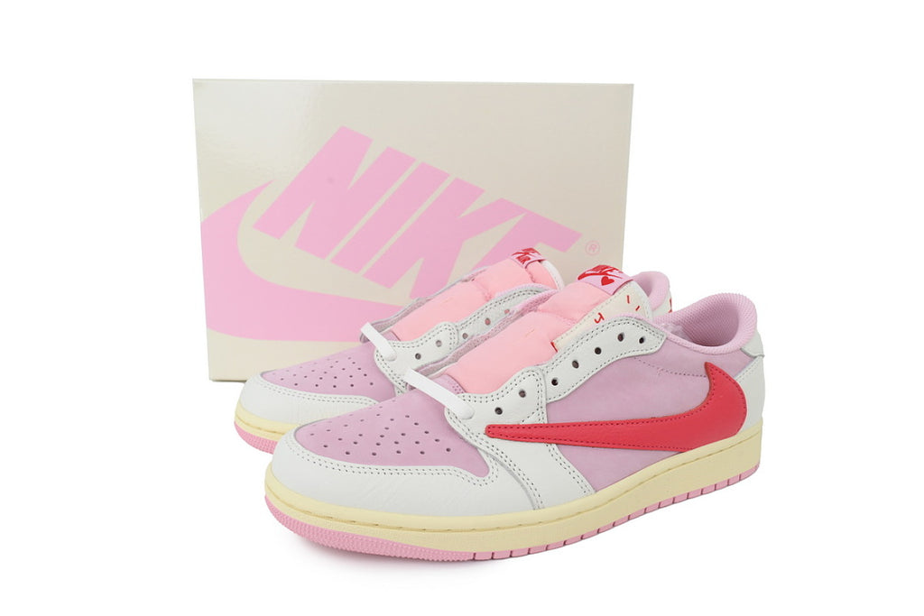 Travis Scott x Air Jordan 1 Retro Low OG 'Sail Tropical Pink'Basketball Shoes