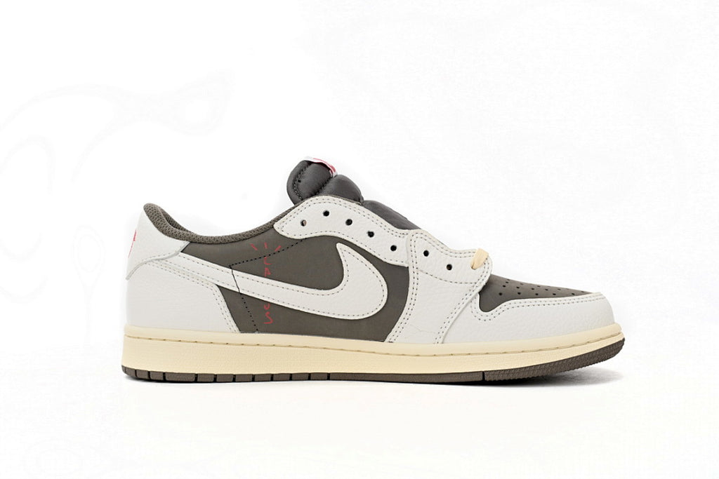 Travis Scott x Air Jordan 1 Low Reverse Mocha Sneakers White Brown