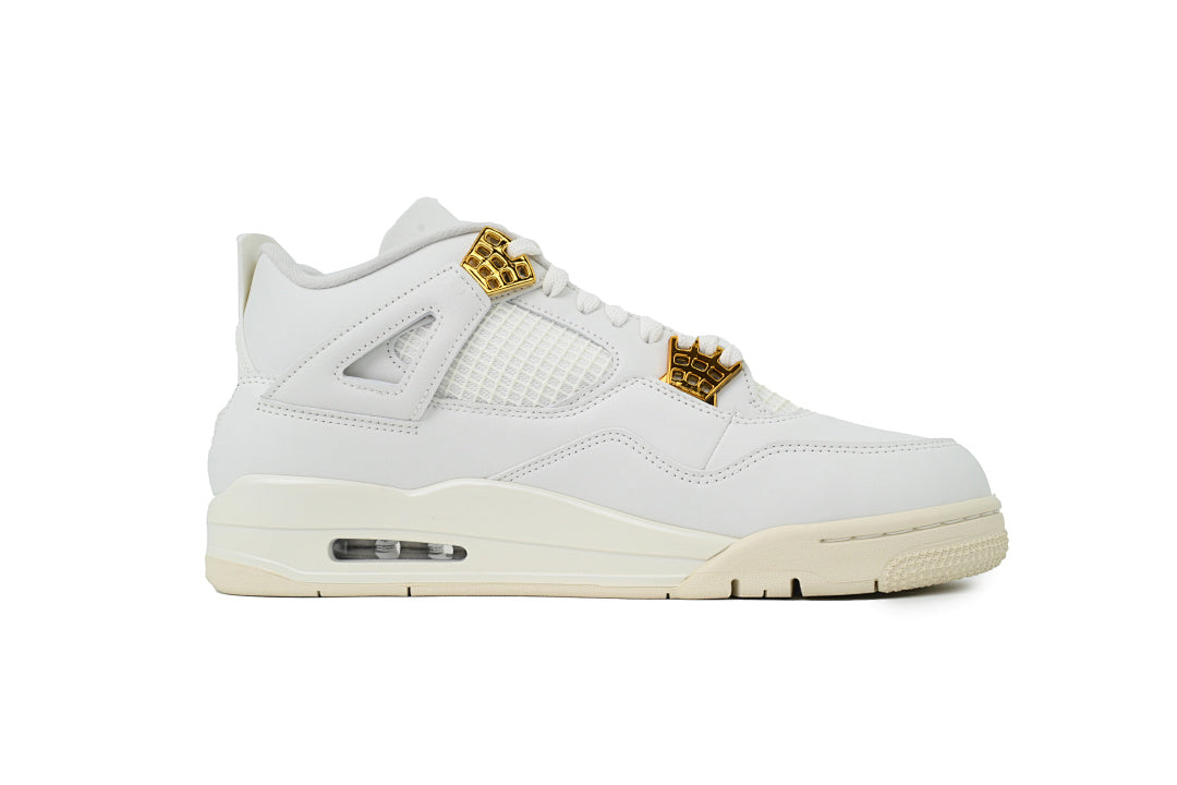 Air Jordan 4 WMNS Sail Basketball Shoes White Gold