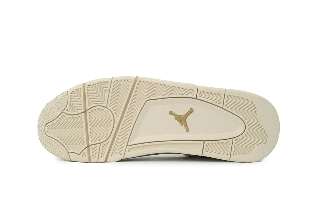 Air Jordan 4 WMNS Sail Basketball Shoes White Gold
