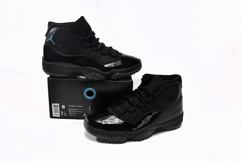 Air Jordan 11 Retro Gamma Blue High-Top Basketball Sneakers Black